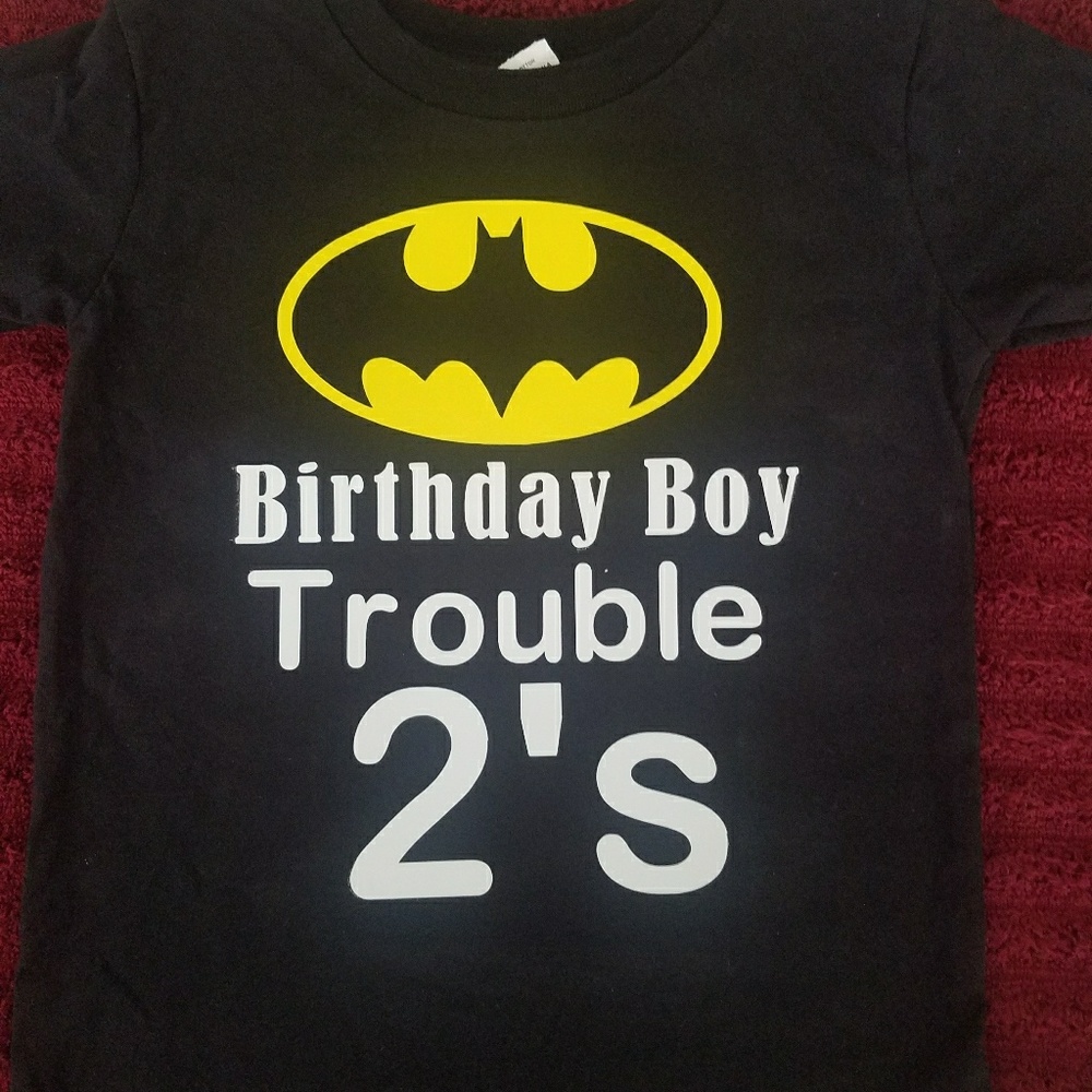 Batman Birthday Boy Trouble 2's T-Shirt